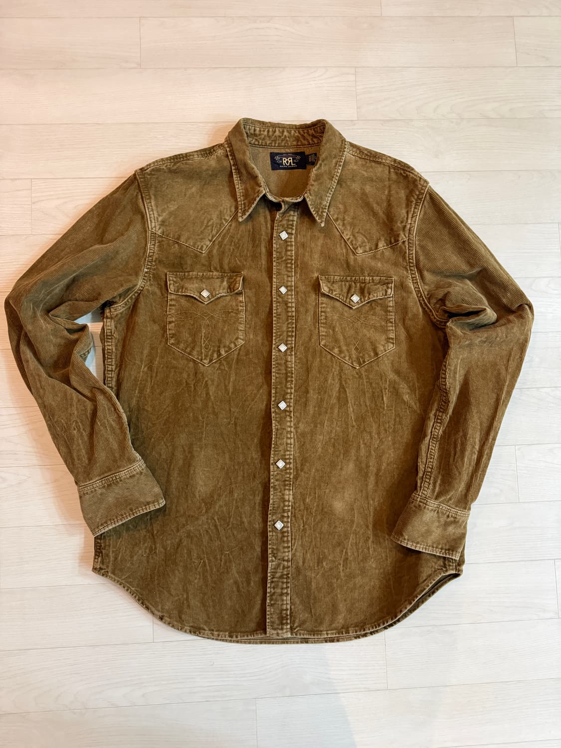 [L] RRL 더블알엘 코듀로이 웨스턴 셔츠 브라운 상품이미지2