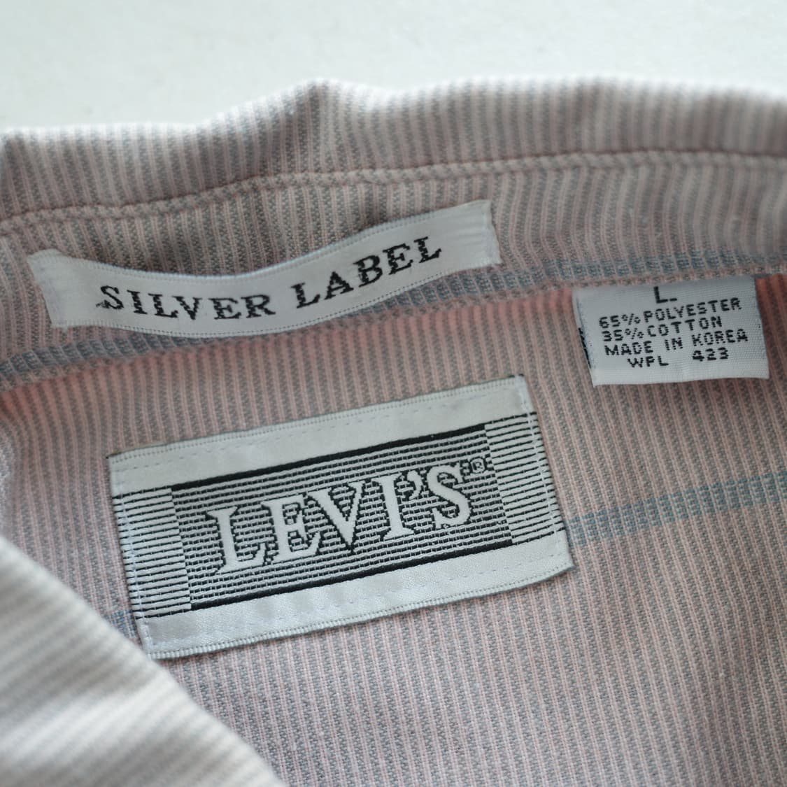 90s 리바이스 실버탭 빈티지 스트라이프 셔츠 L 상품이미지1