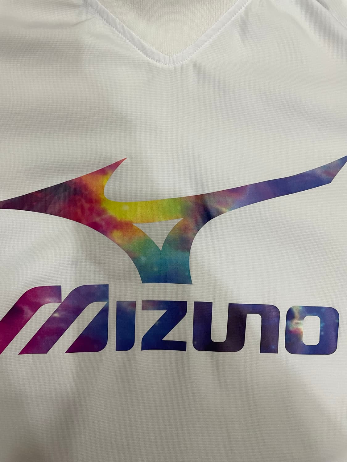 미즈노 MIZUNO 레인보우 로고 화이트 웜업 상품이미지4