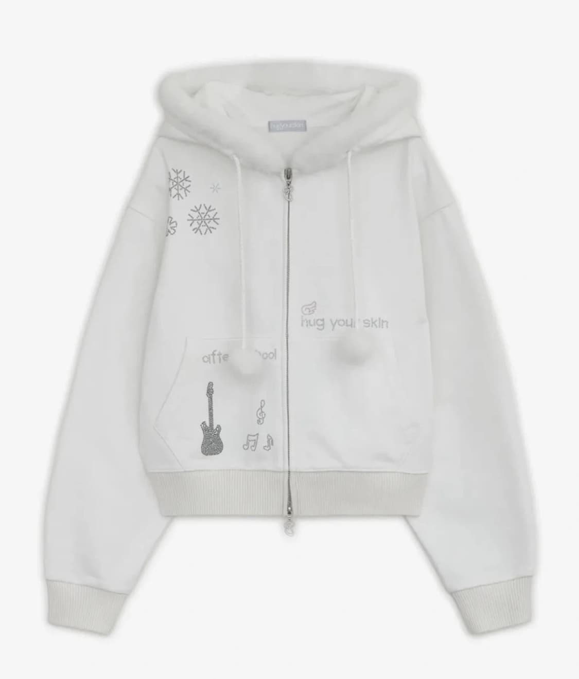 허그유어스킨 핫픽스 퍼 후드집업 상품이미지1