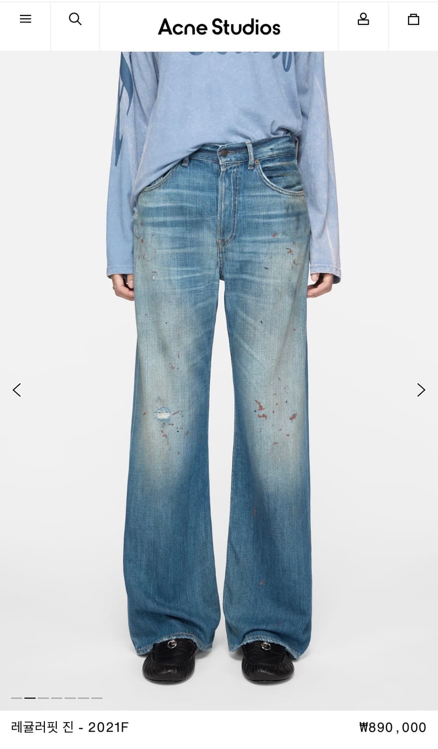 아크네스튜디오 데님 2021F mid blue 상품이미지1