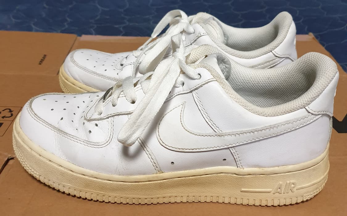 (에이징 커스텀) 나이키 에어포스1 07 로우 화이트 (240) 상품이미지2