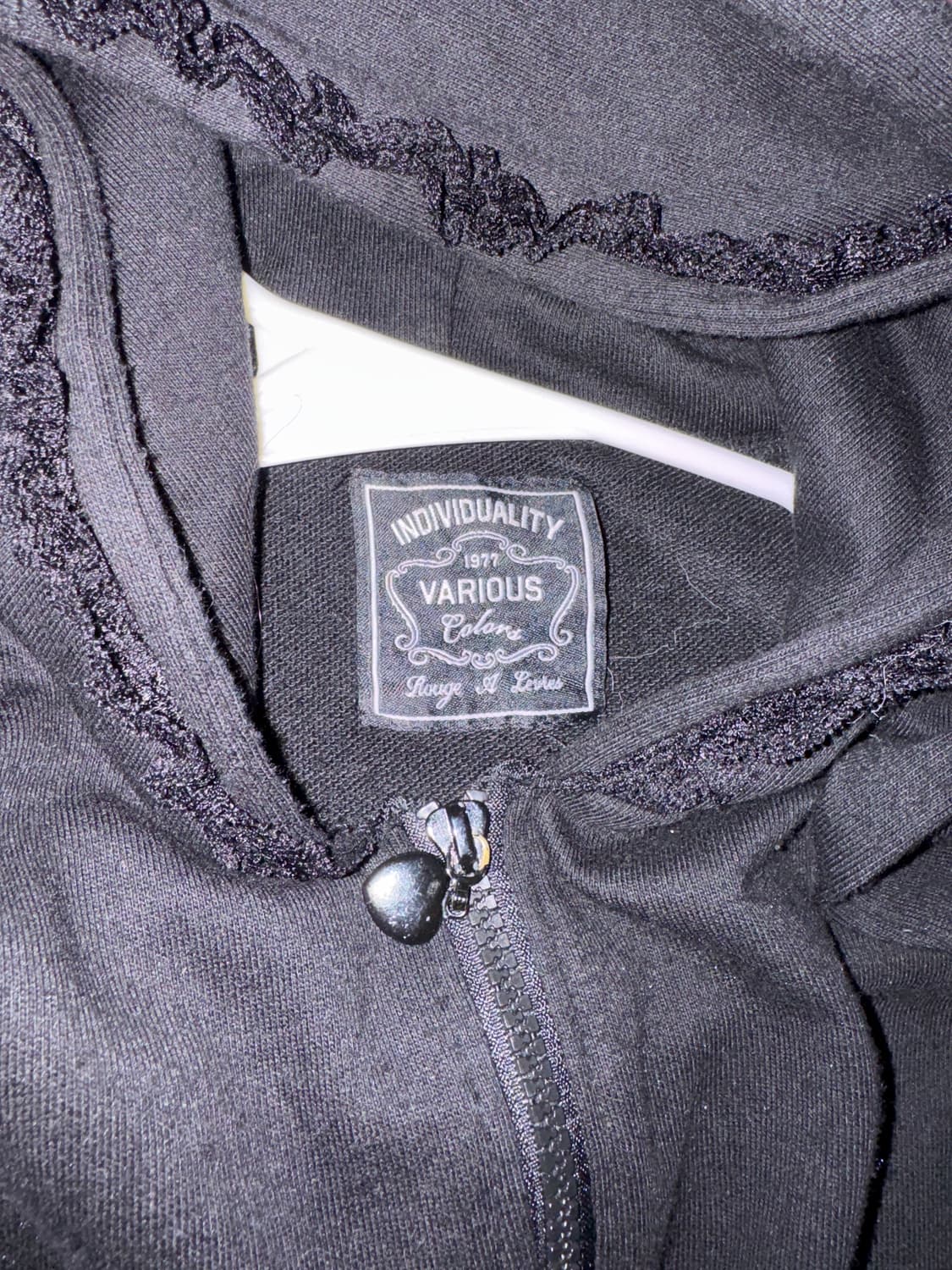 빈티지 네코미미 레이스 리본 후드집업 펑크 갸루깔 상품이미지3