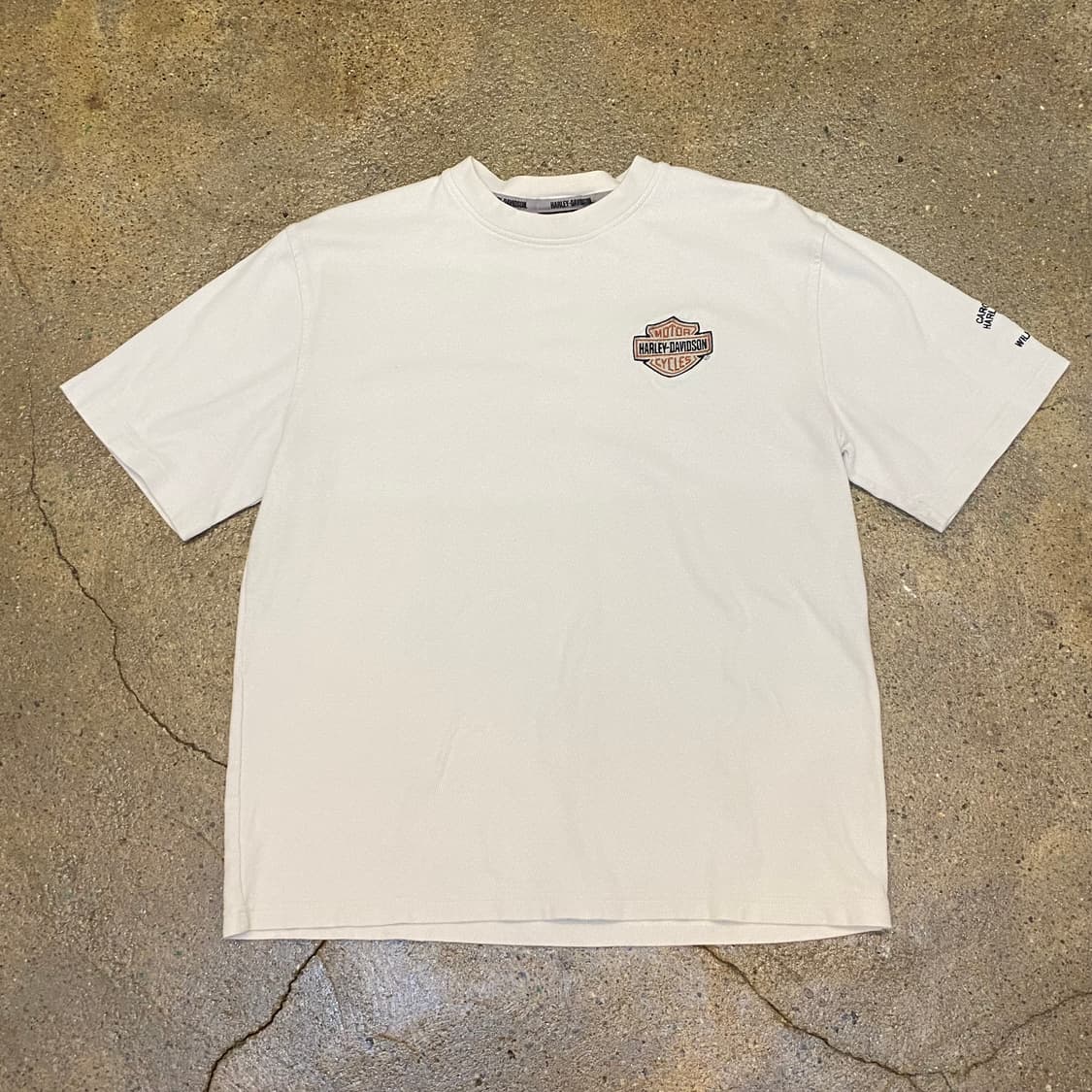미국 빈티지 할리데이비슨 탄탄 와플 펀칭티셔츠 락티셔츠 반팔티 상품이미지1