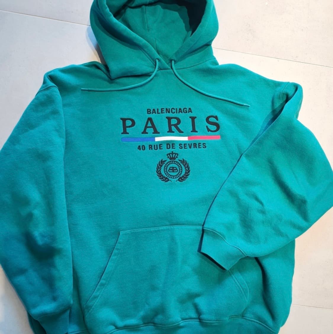 발렌시아가 파리스 플래그 로고 후드티 오버사이즈 M 상품이미지2