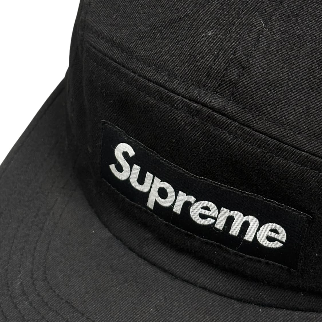 슈프림 블랙컬러 가죽 스트랩 캠프캡 상품이미지2