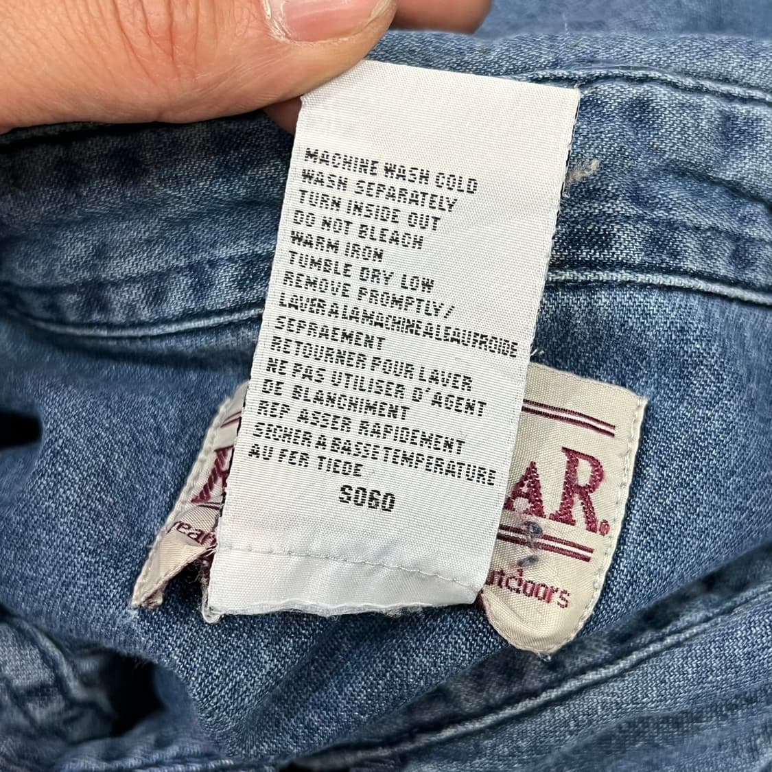  랭글러 배색 워크 데님셔츠 y16132 상품이미지7