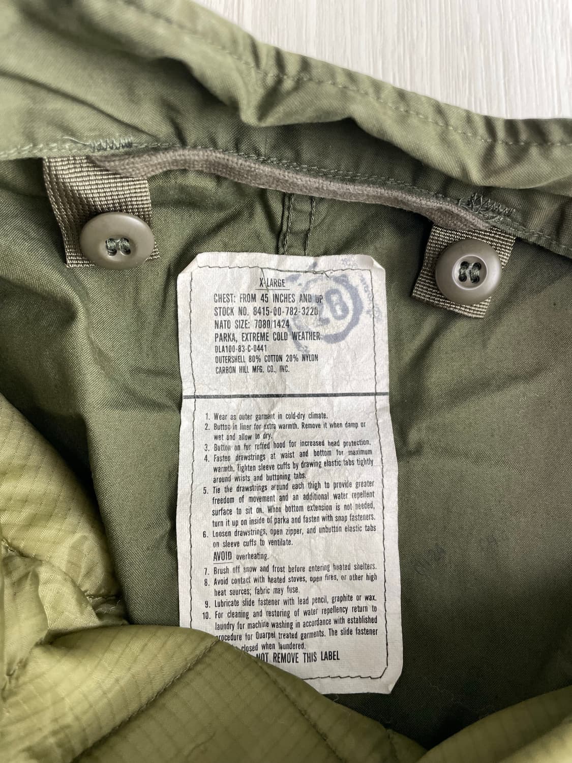 m65 피쉬테일 og 오리지널 x large 민트급 상품이미지4