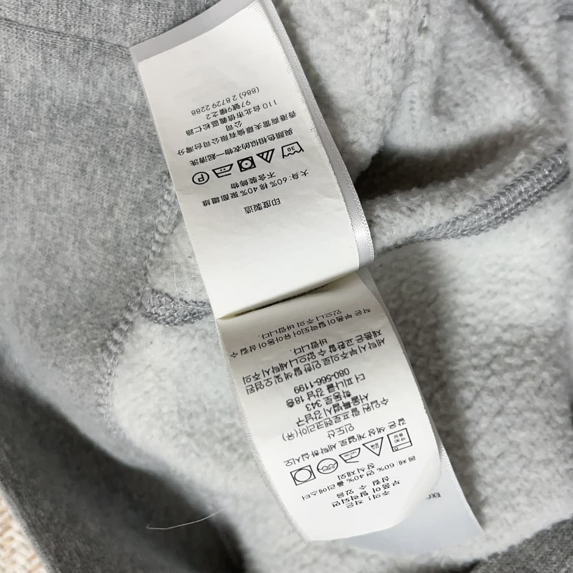 [정품] 폴로 그레이 / 네이비포니 기모 후드티 [ L ] 상품이미지8