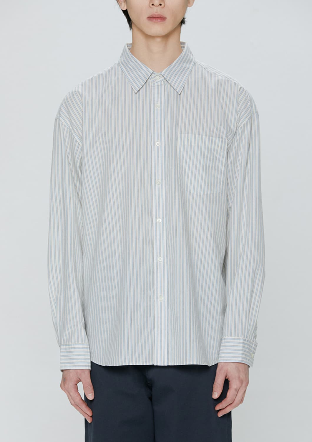 유니온 블루 THAMES STRIPE SHIRT S 상품이미지5