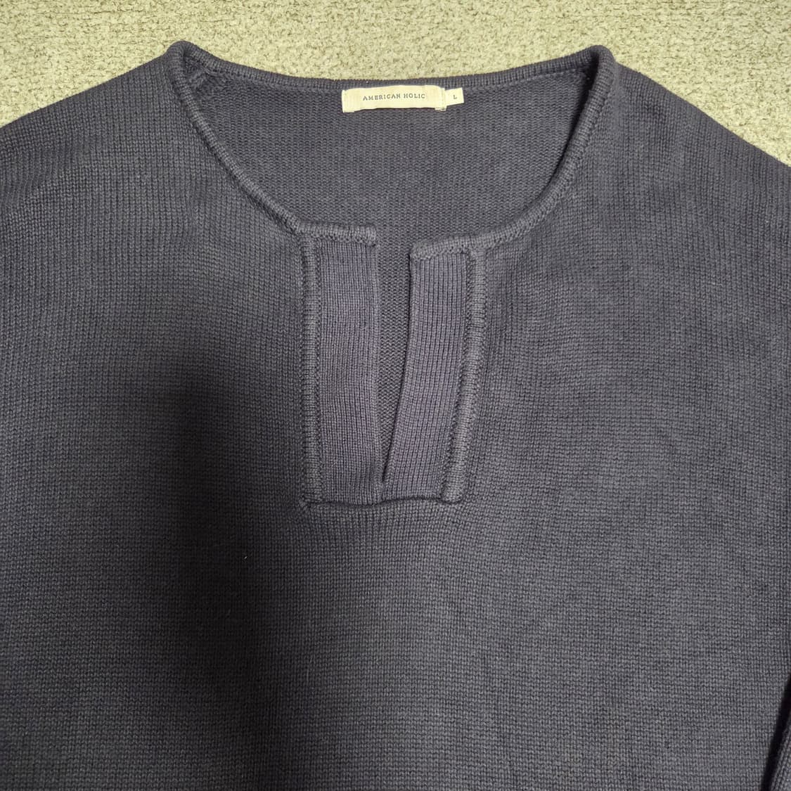 American Holic 넥라인 디테일 니트 L-XL(100-105) 상품이미지2