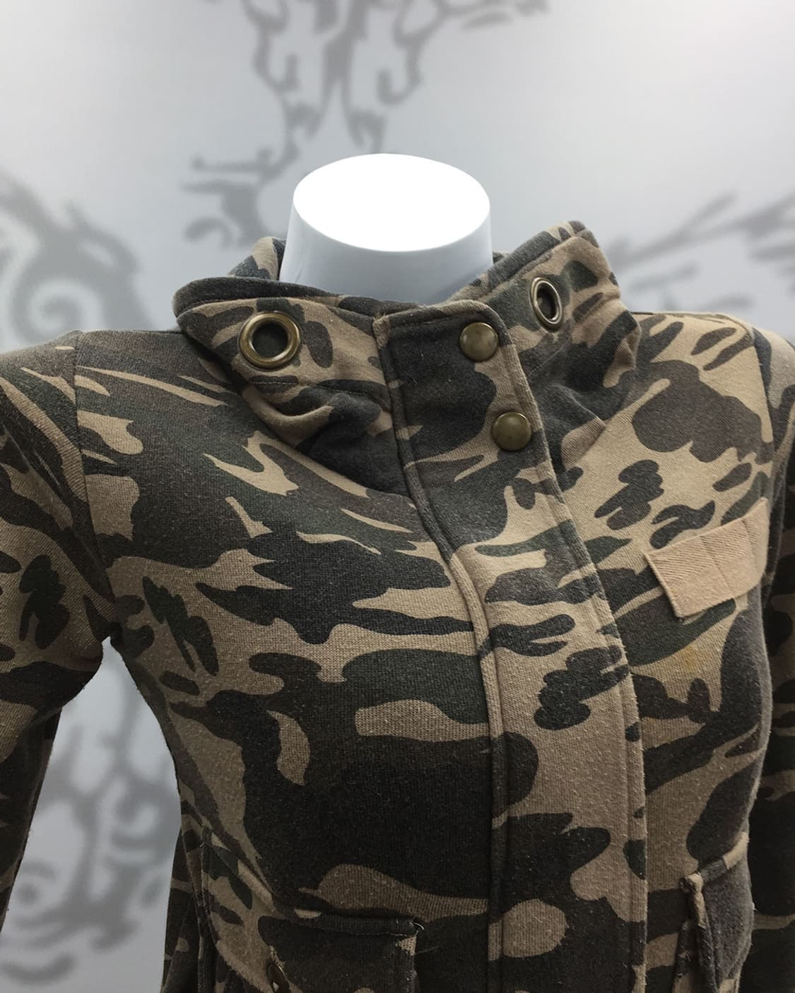 Y2K camo grunge zip-up hoodie 상품이미지6