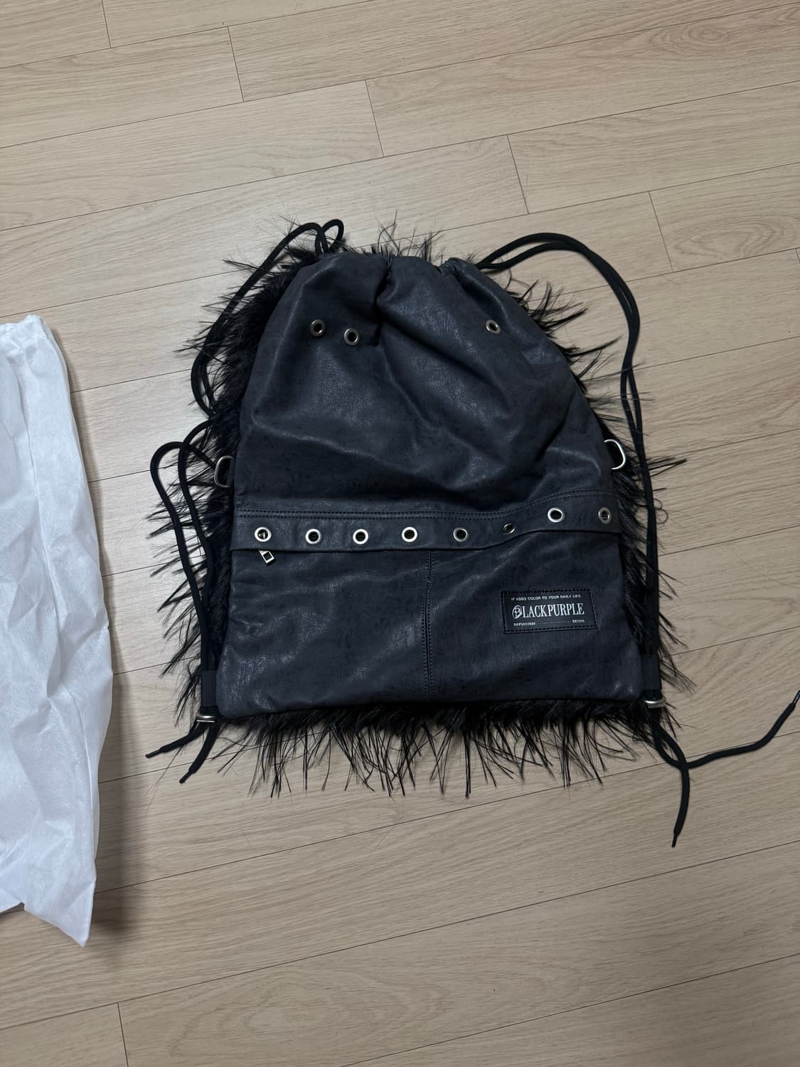  블랙퍼플 털가방 상품이미지2