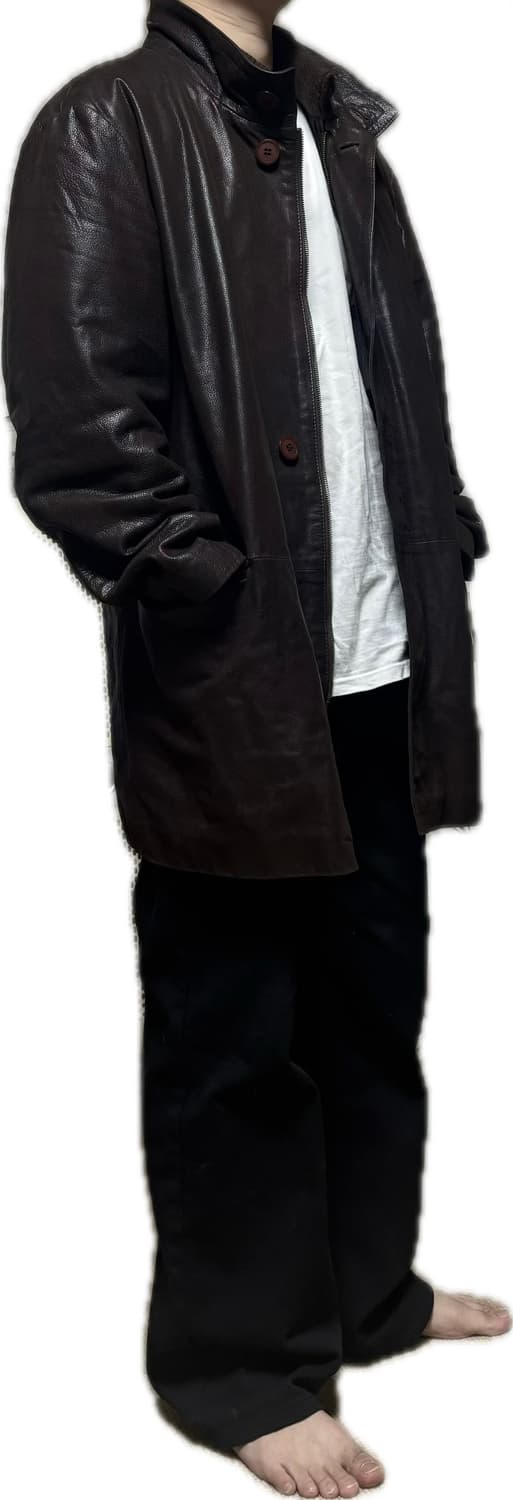 브라운 레더 카코트 상품이미지2