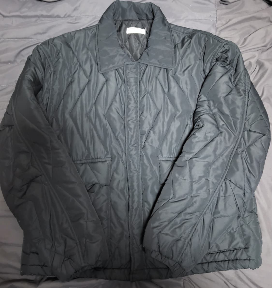 블랙 퀄팅 패딩 자켓 상품이미지1