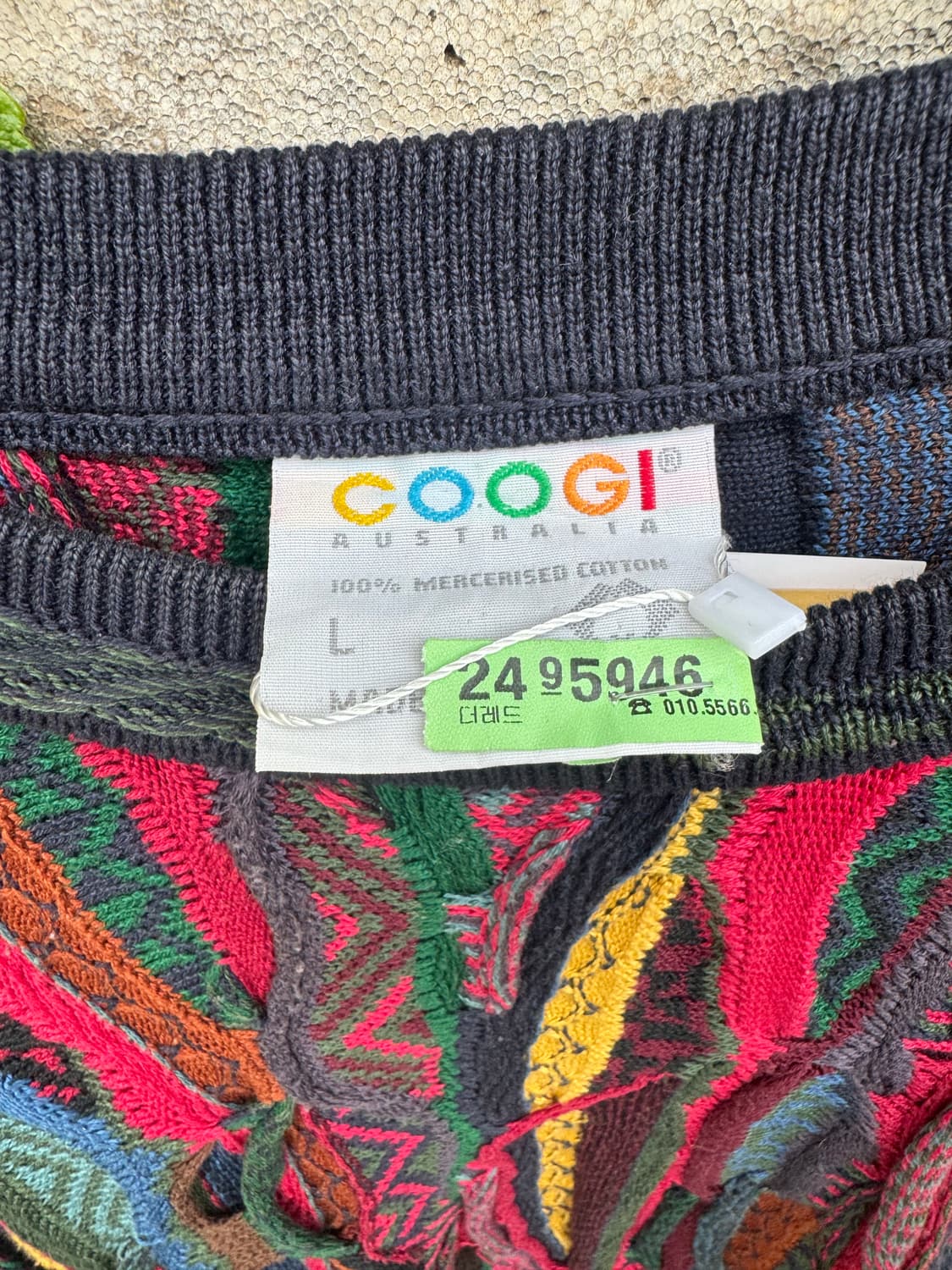 Coogi 쿠기 빈티지 케이블 핸드 니트 L 상품이미지7