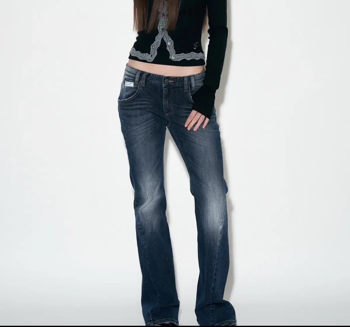 (닝닝바지)플리즈노팔로우 빈티지 워싱 부츠컷 상품이미지1