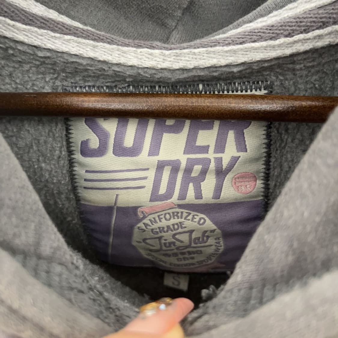 슈퍼드라이 Y2K 빈티지 00's 약기모 후드티 S C08218 상품이미지5