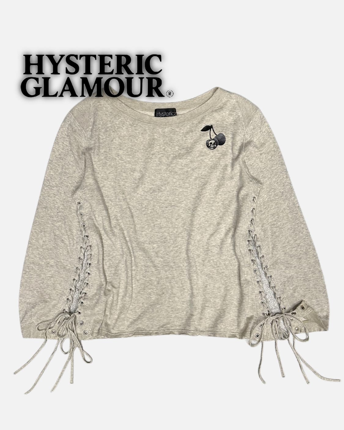 grunge lace-up cherry t-shirt 상품이미지1