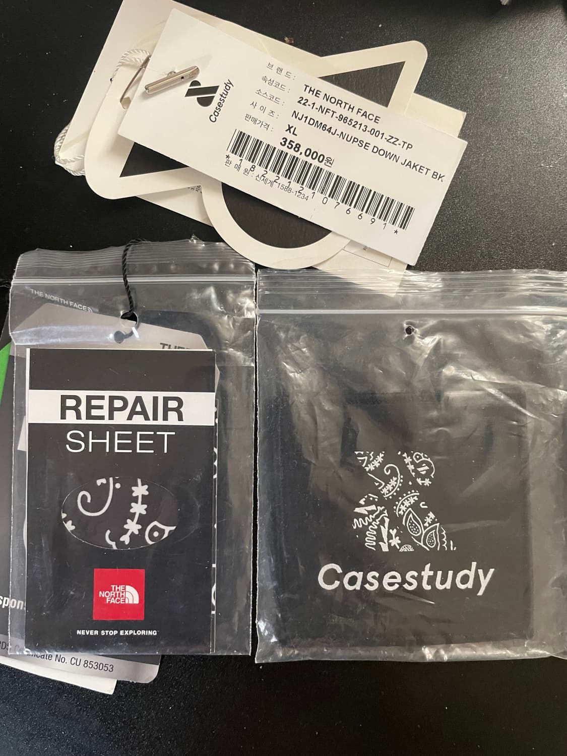 노스페이스 x 케이스스터디 눕시 반다나 블랙 XL 상품이미지6