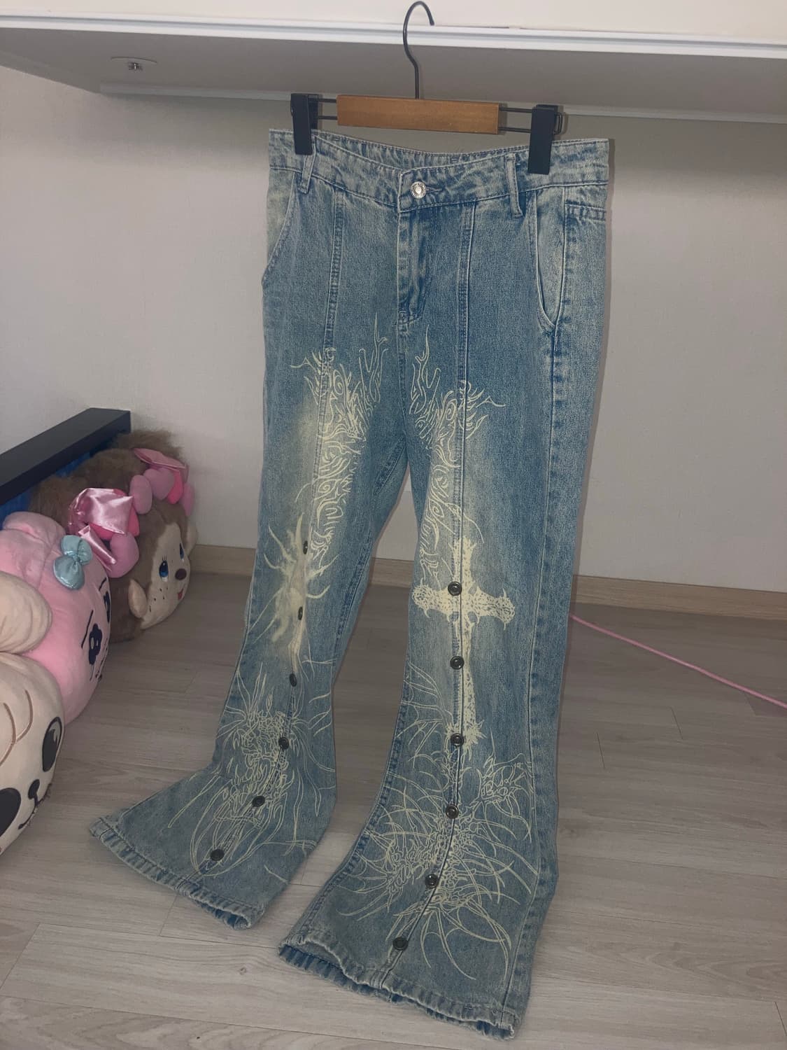 y2k 오리엔탈 에스닉 그런지 웨스턴 자켓 데님팬츠 부츠컷 상품이미지7