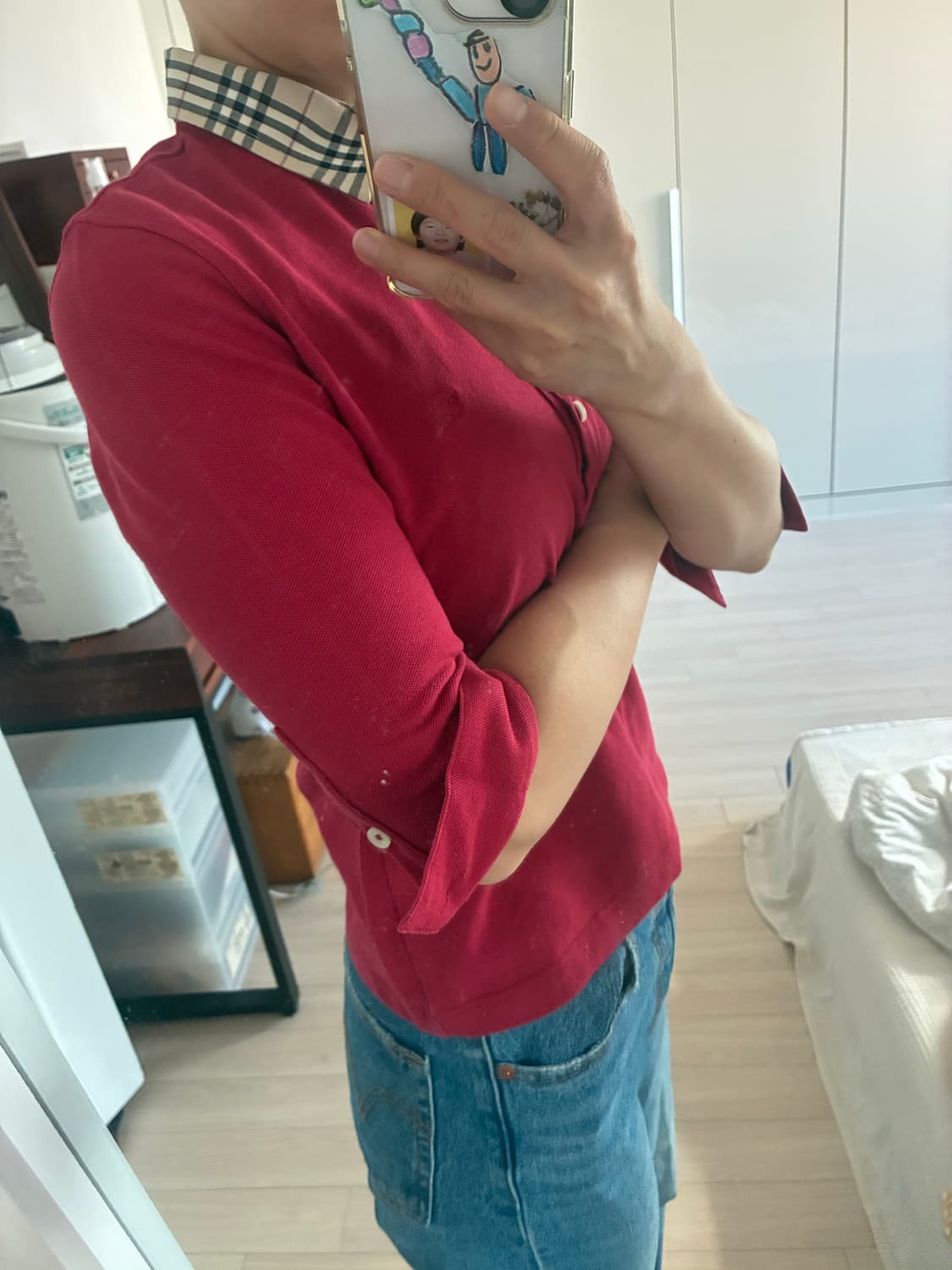 버버리 런던 코튼 5부 티셔츠(여자 스몰추천) 상품이미지1