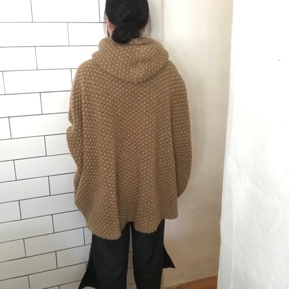 츠모리 치사토 유니크 패턴 오버핏 후드 집업 상품이미지5