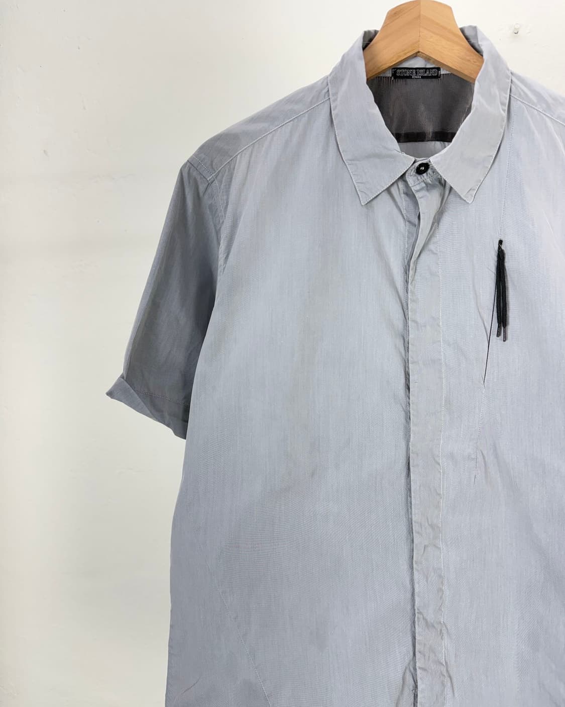 스톤아일랜드 09ss 쉐도우 프로젝트 그레이 나일론 쇼트 셔츠 상품이미지2