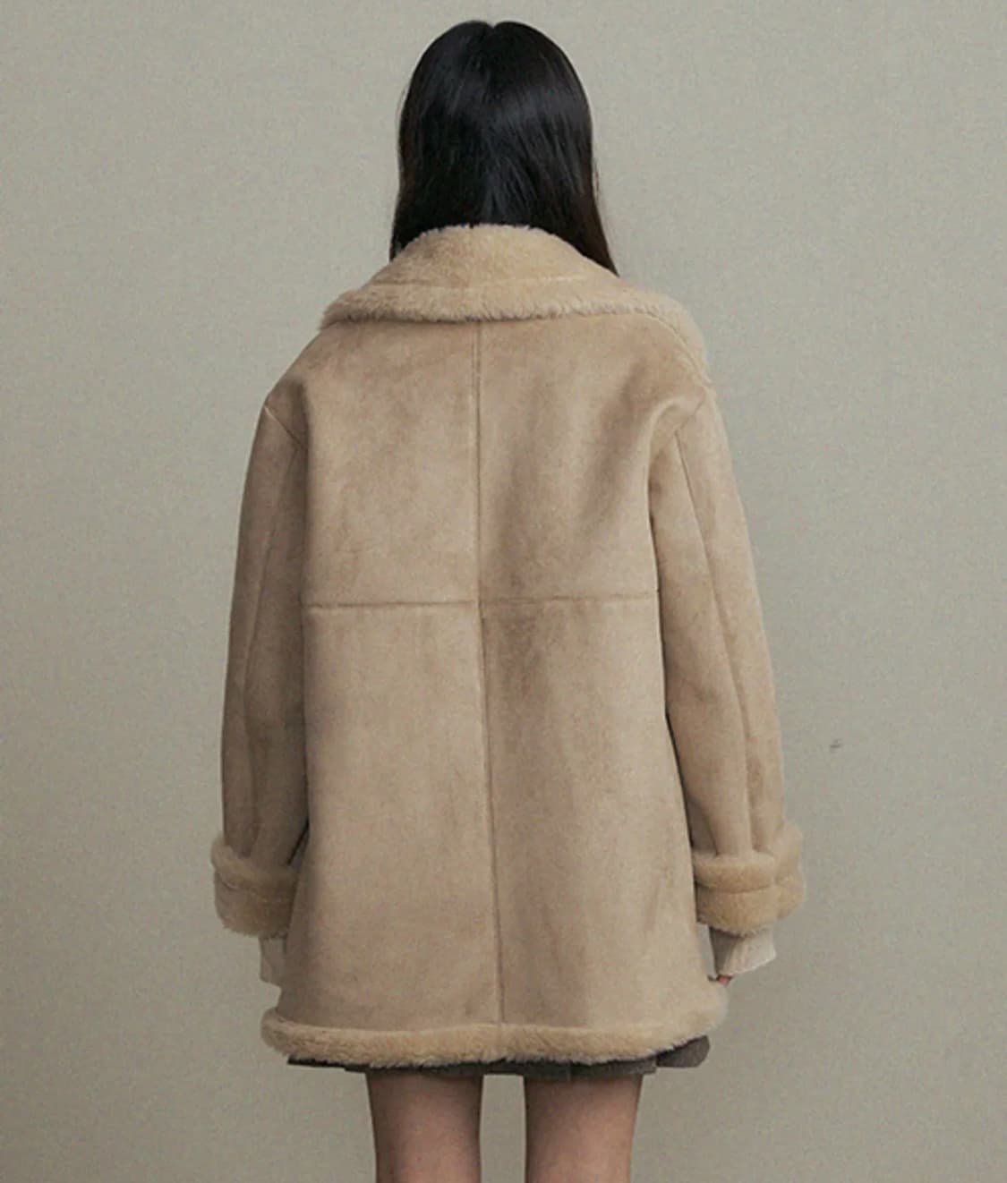 링서울 스웨이드 무스탕 코트 상품이미지3