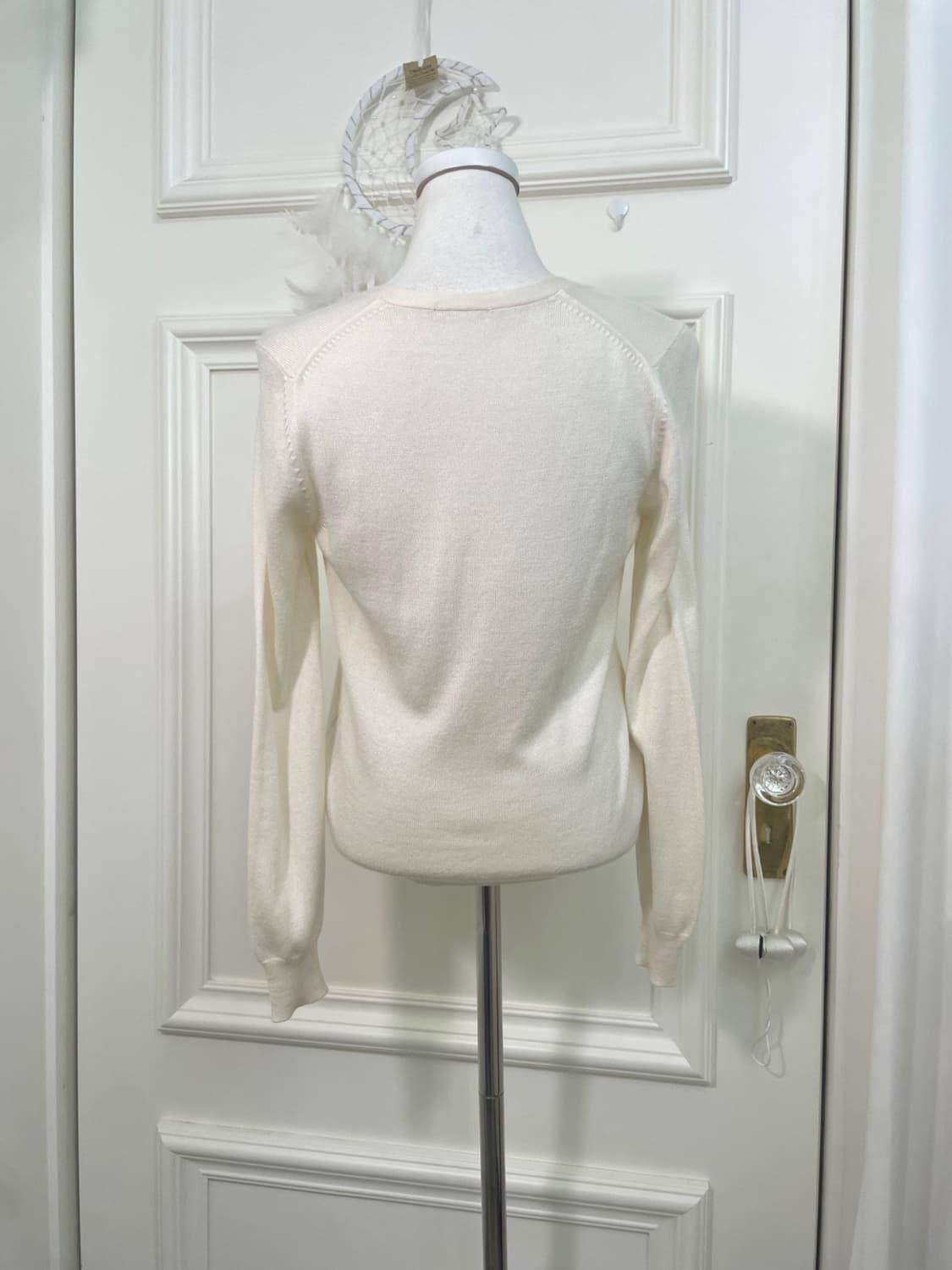 ivory v-neck basic spring cardigan 상품이미지3