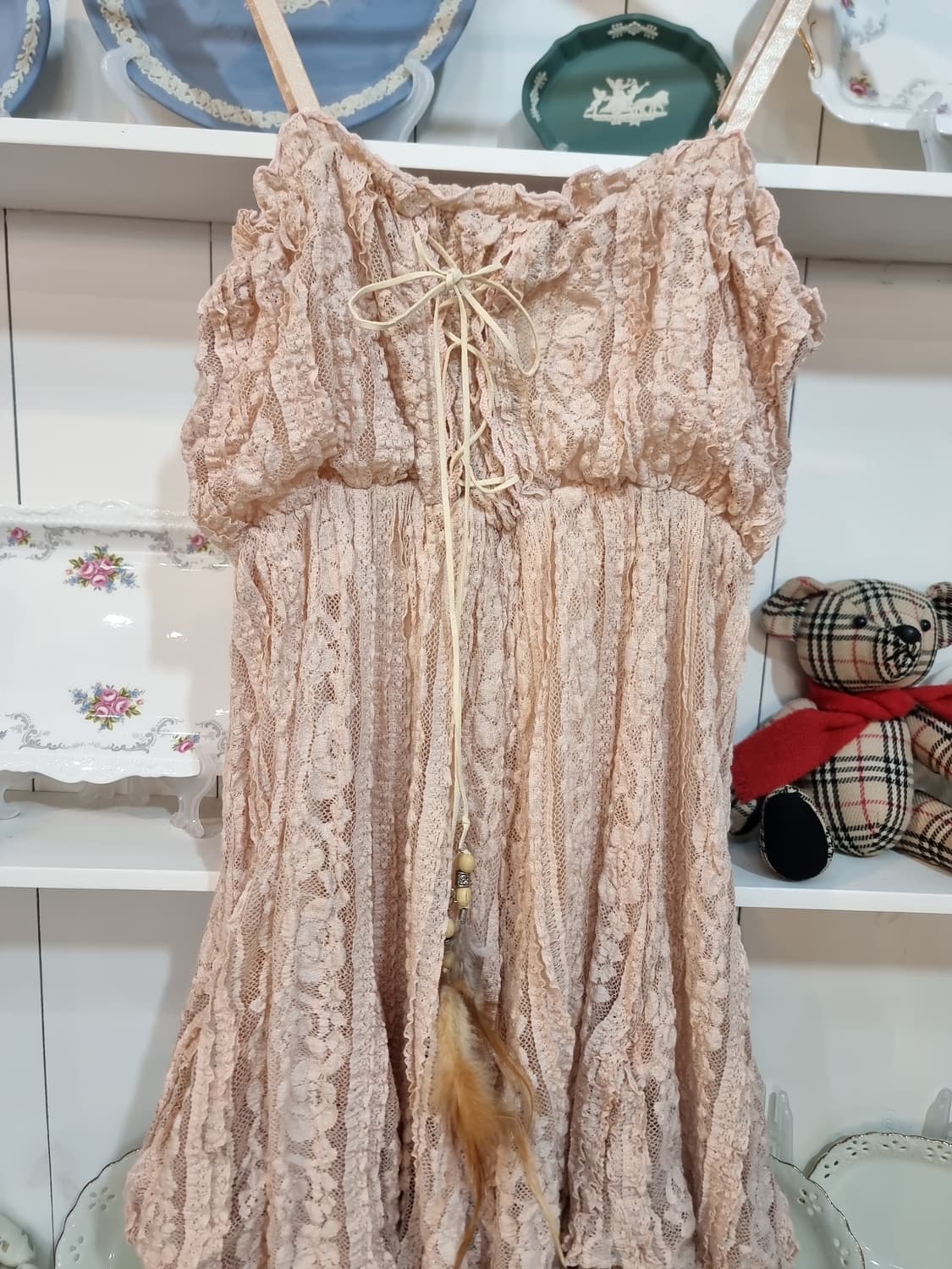 레이스 캉캉 스트랩 원피스 상품이미지3