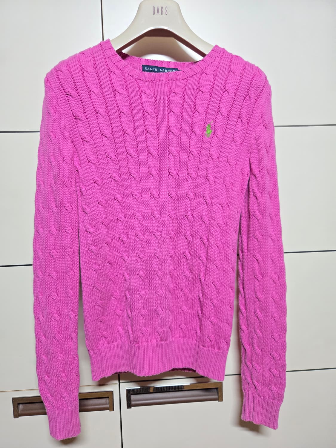폴로 랄프로렌 코튼 핑크 케이블 니트 상품이미지2