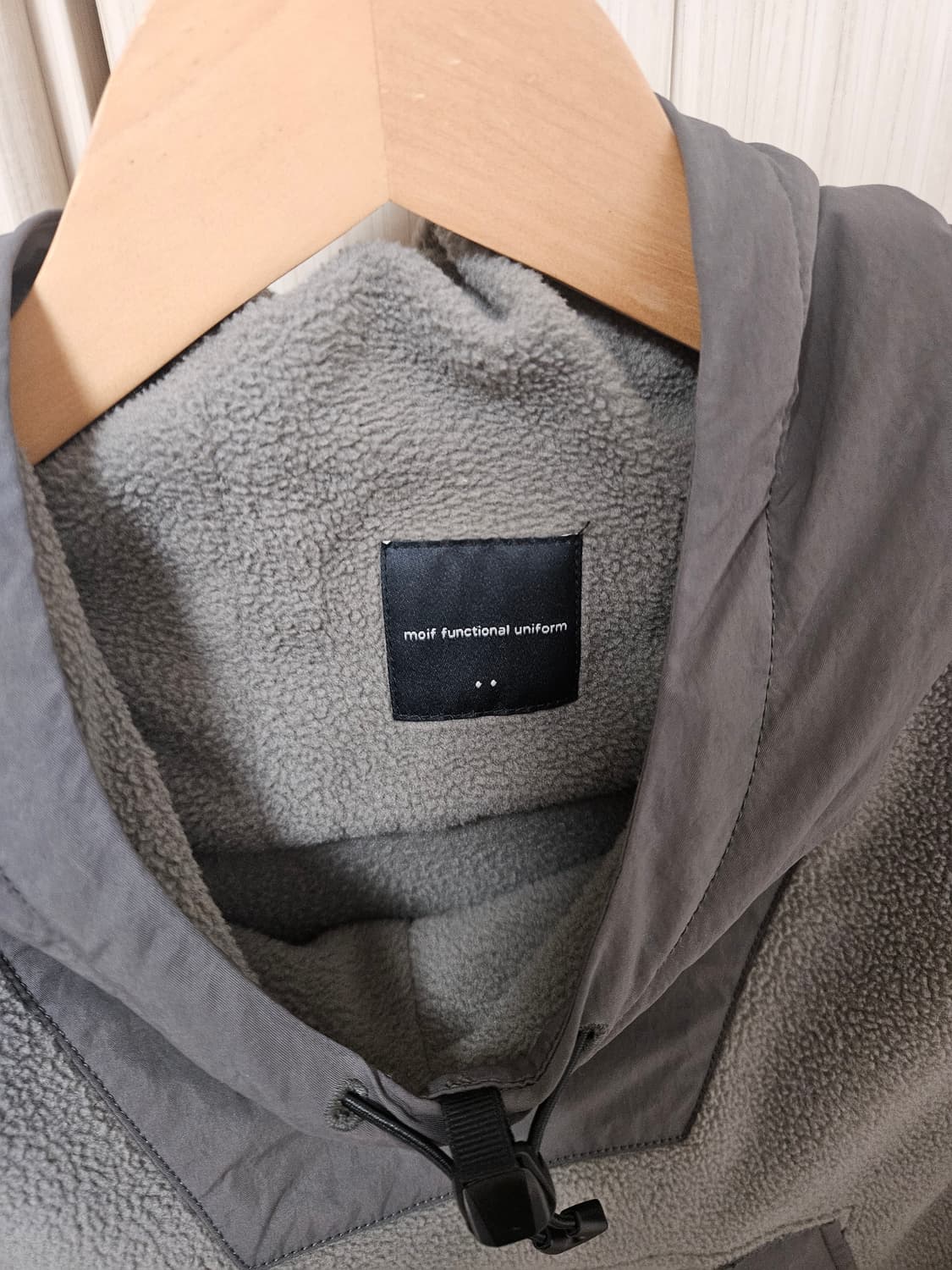 모이프 23aw 하이커 풀오버 후디 2 올리브그레이 상품이미지2