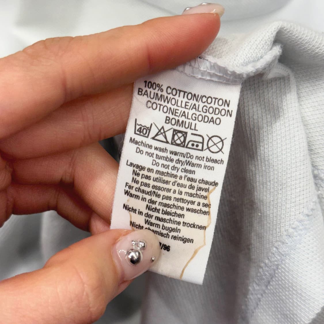 버버리 버버리스 반팔 카라티 포켓 로고 자수 디테일 연하늘 상품이미지8