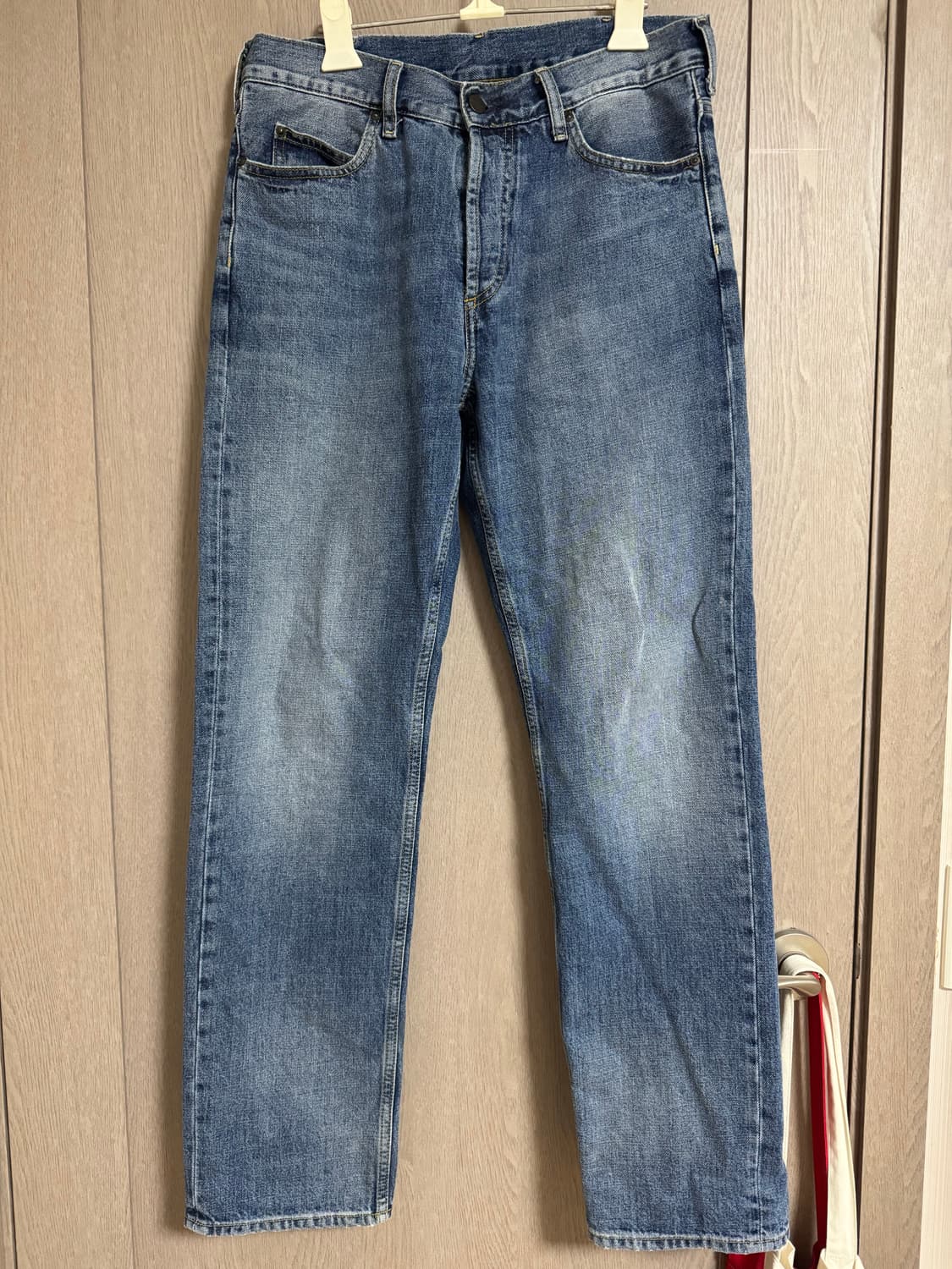 30/32]칼하트 말로우 데님 팬츠 미드 블루 유즈드 워시 상품이미지4