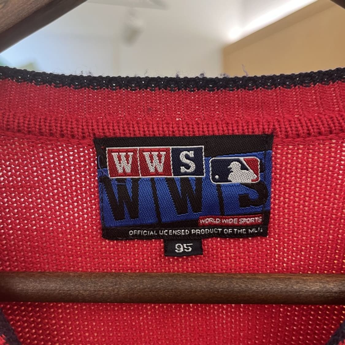 WWS 레트로 00's 뉴욕양키스 배색 라인 니트 95 C10340 상품이미지5