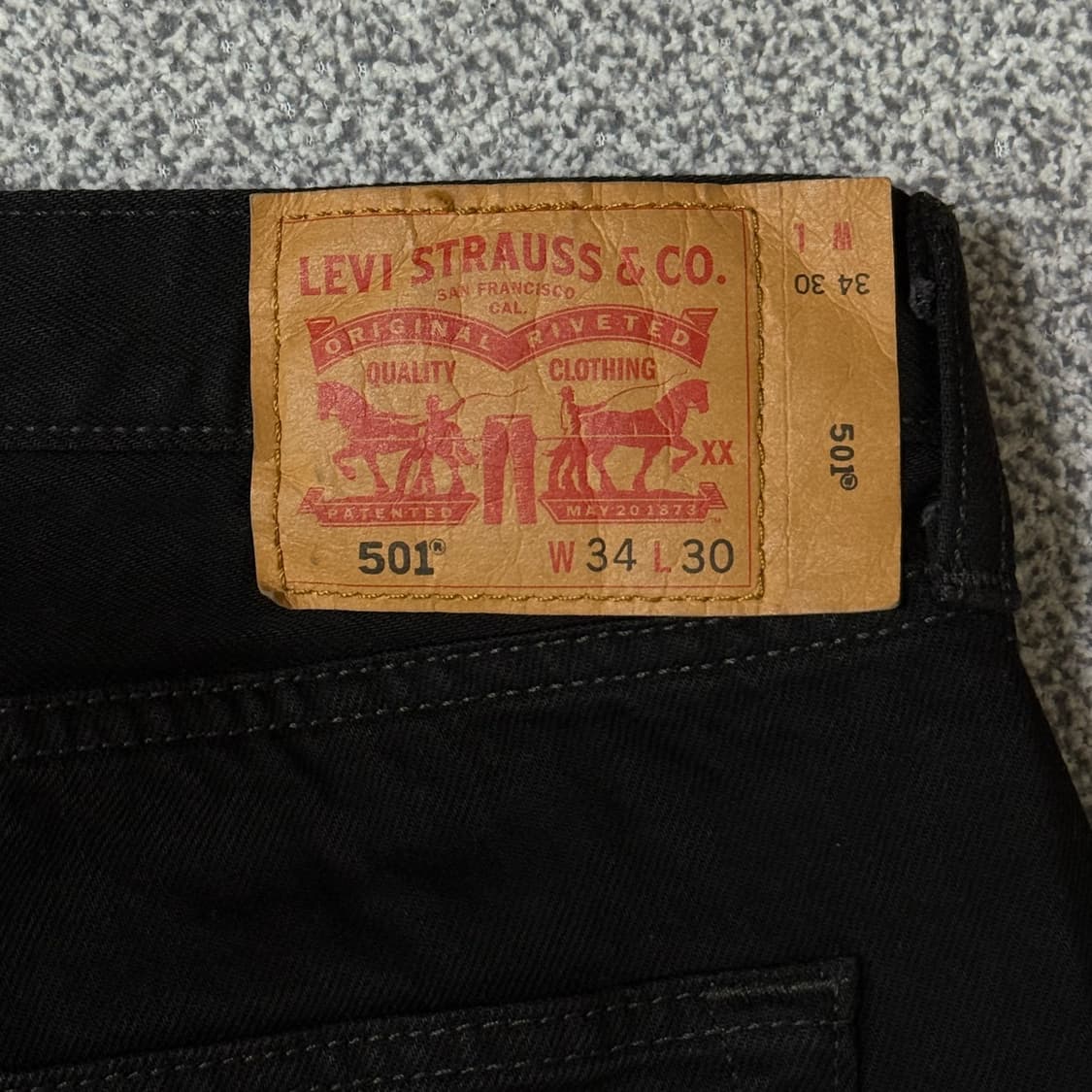 리바이스 501 검정 데님 34 상품이미지5
