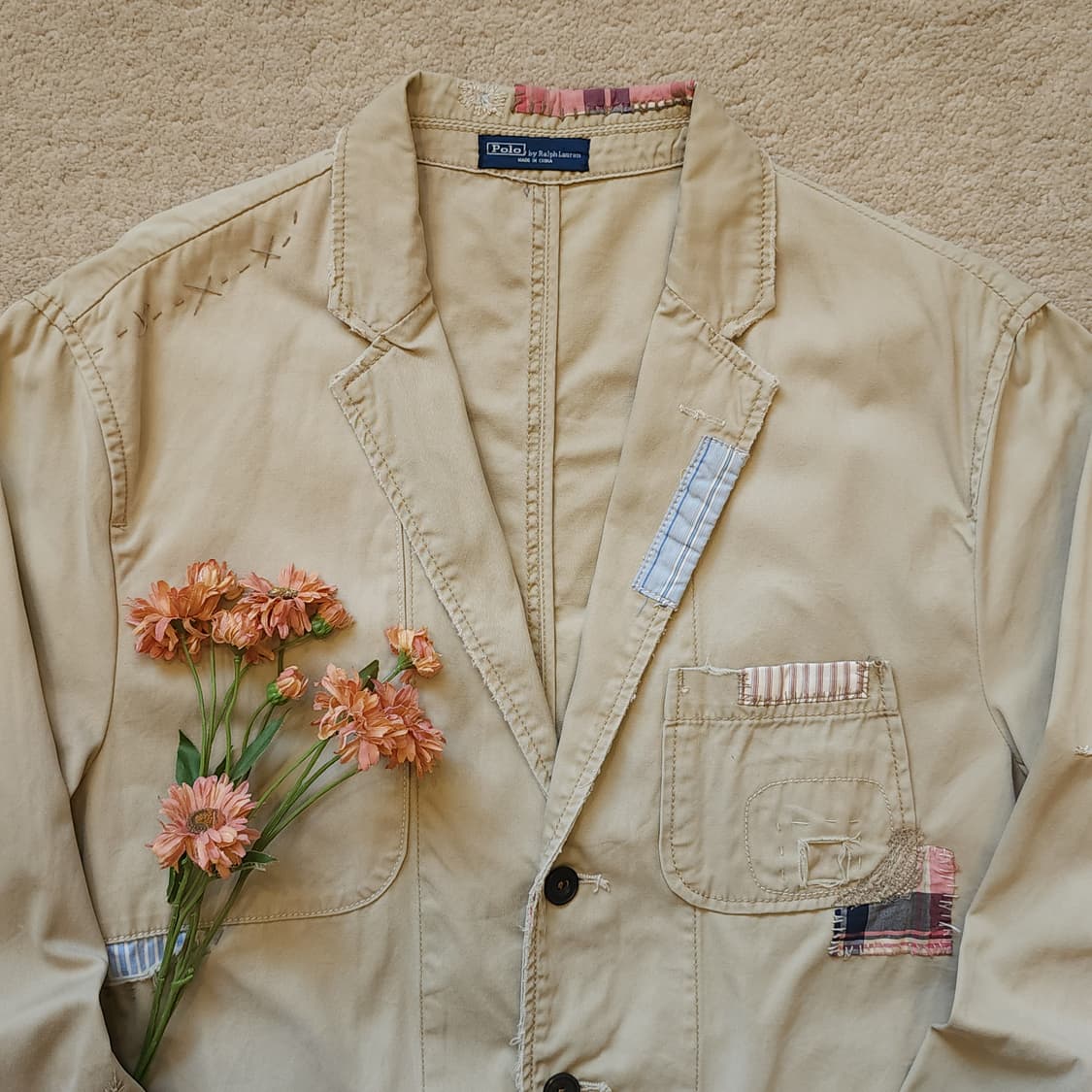 00년대 폴로 랄프로렌 패치워크 스포츠 자켓 블레이져 xl 상품이미지4