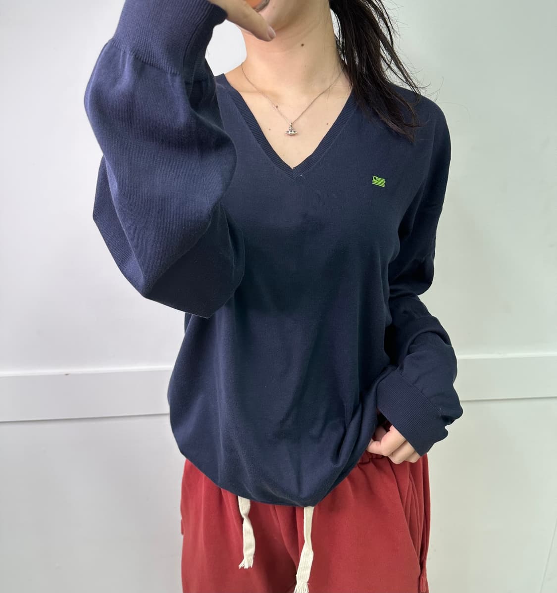 100 폴로랄프로렌 진스 브이넥 성조기 니트 상품이미지1