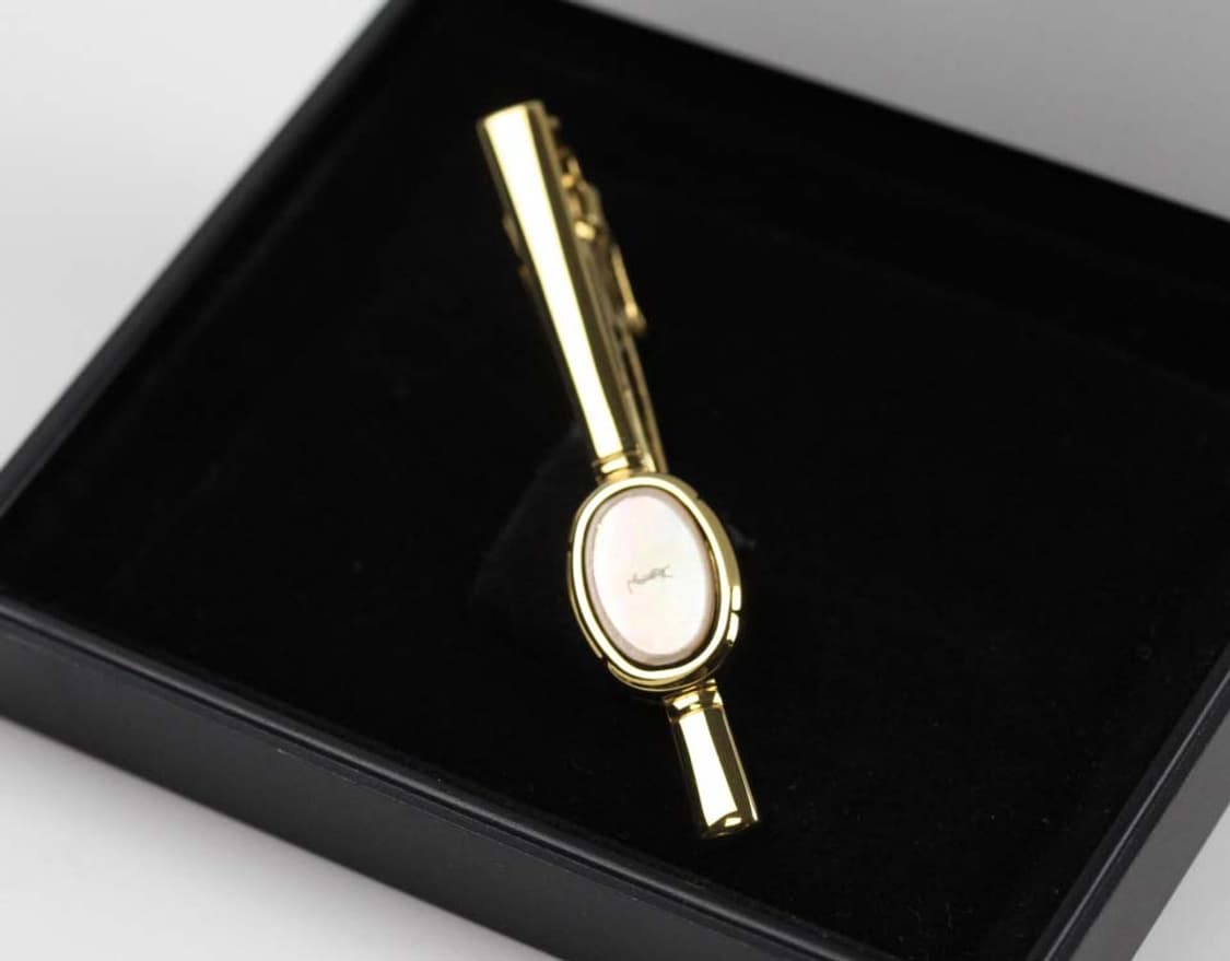 입생로랑 A등급 5.5cm 천연자개 남자 명품 넥타이핀 빈티지 상품이미지1