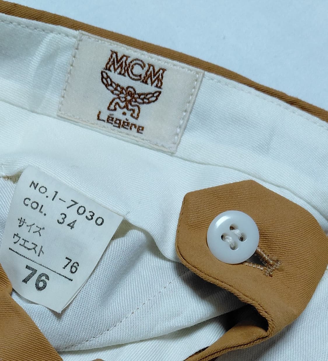 [빈티지/정품] MCM LEGERE 2턱 골드 카키 팬츠 (76사이즈) 상품이미지8