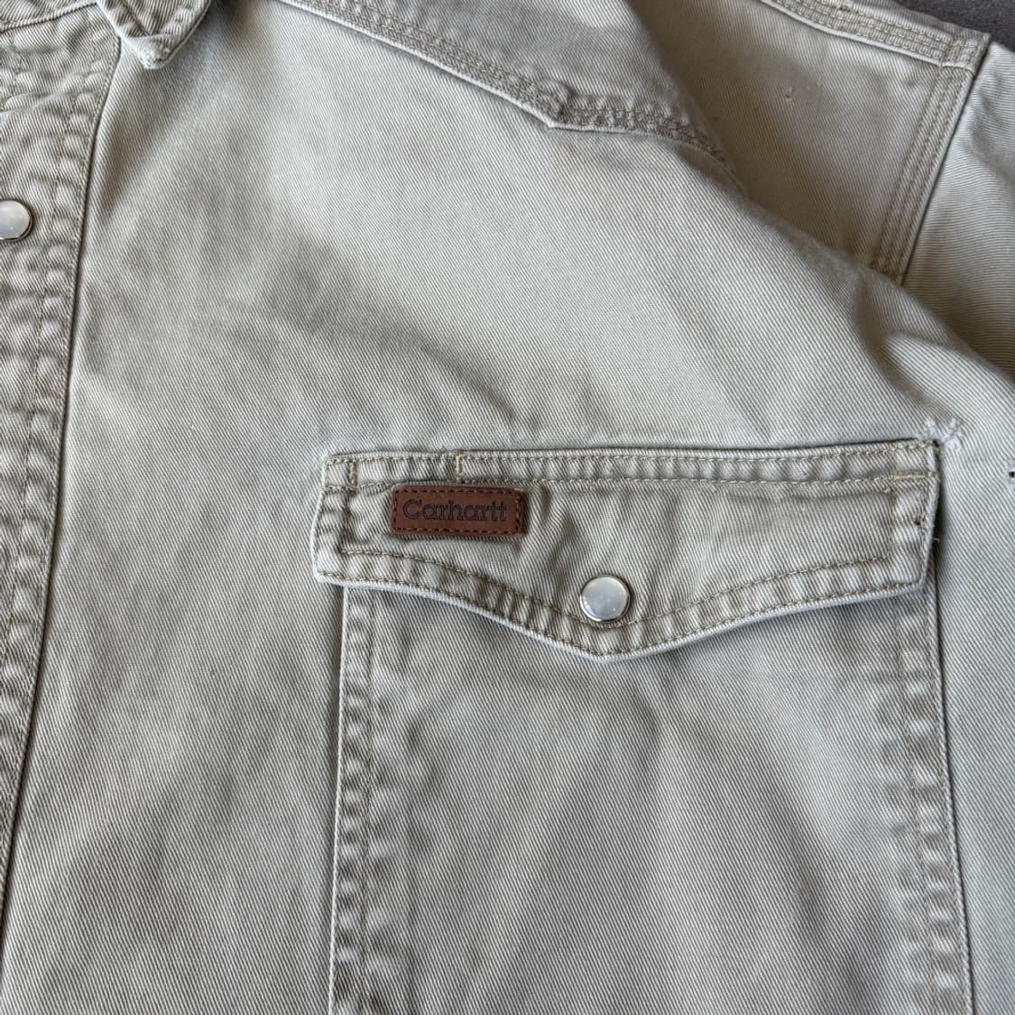 칼하트 오리지널 베이지 웨스턴 긴팔 셔츠 상품이미지4