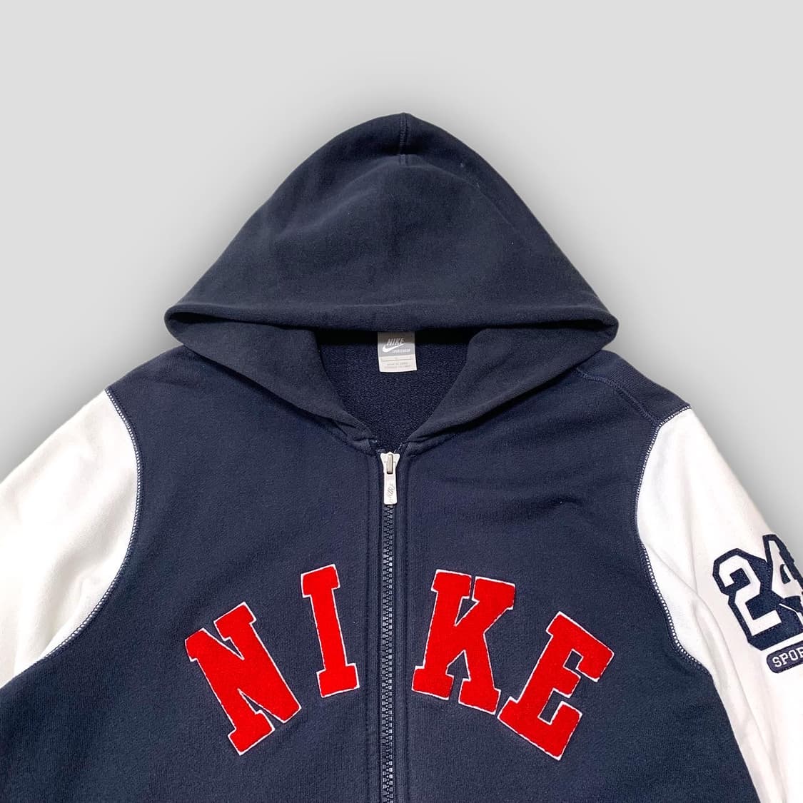 나이키 빅로고 투톤 후드집업 상품이미지2