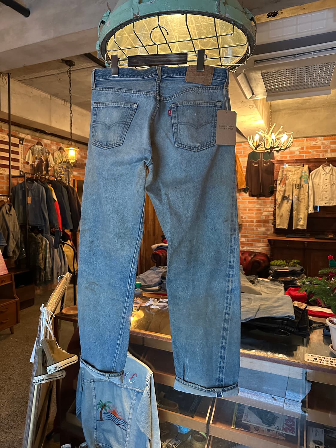 80s USA 빈티지 리바이스 501 셀비지 데님 팬츠 66후기 상품이미지5