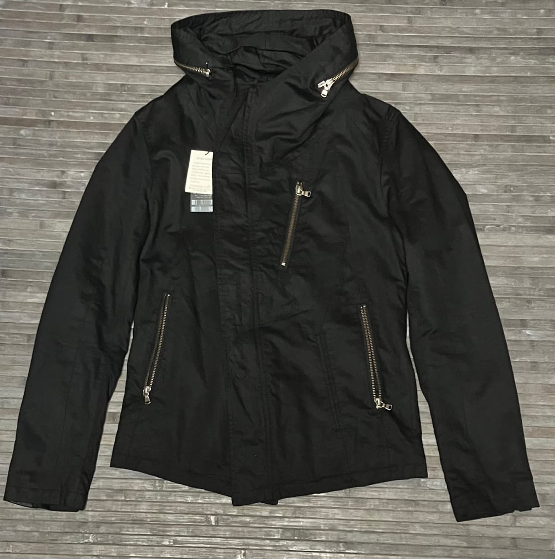 Asymmetric  zip hooded jacket 상품이미지1