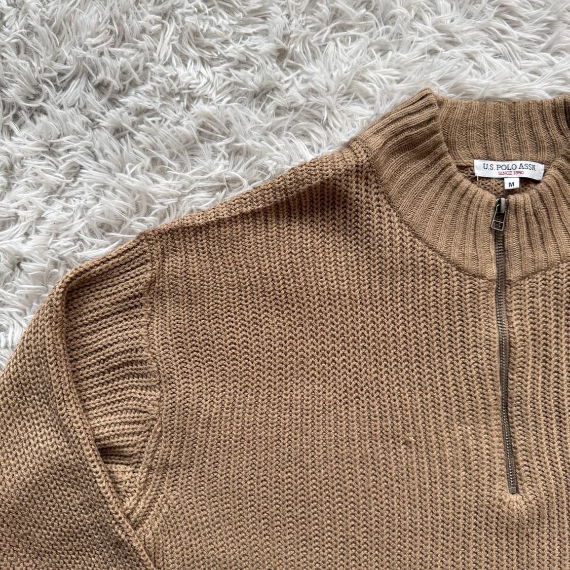 USPOLO ASSN 일본빈티지 반집업 니트 폴로 반집업니트 xl 105 상품이미지1