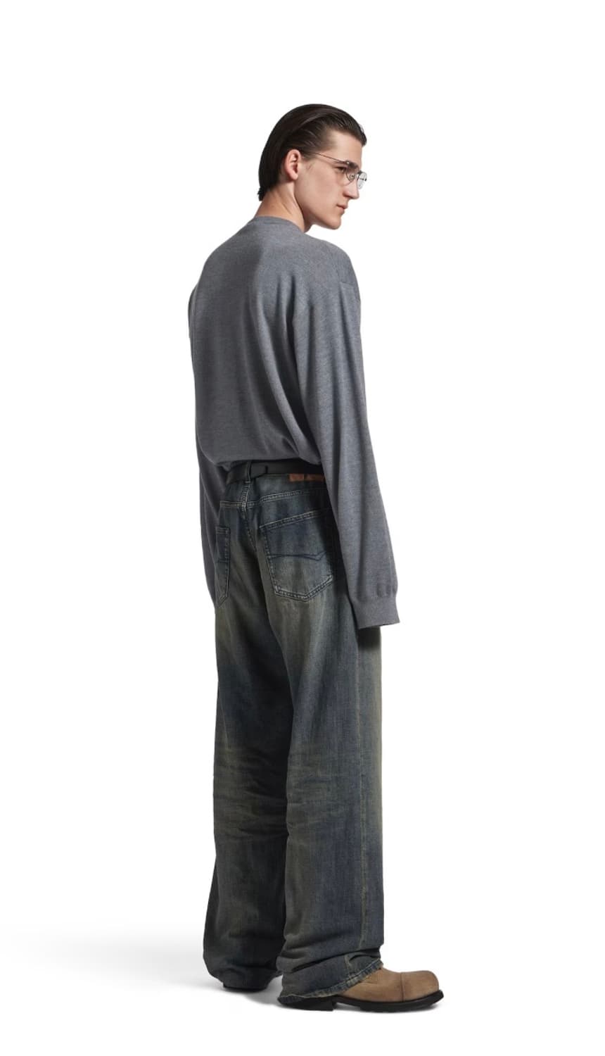 발렌시아가 가드로브 니트 그레이 상품이미지2