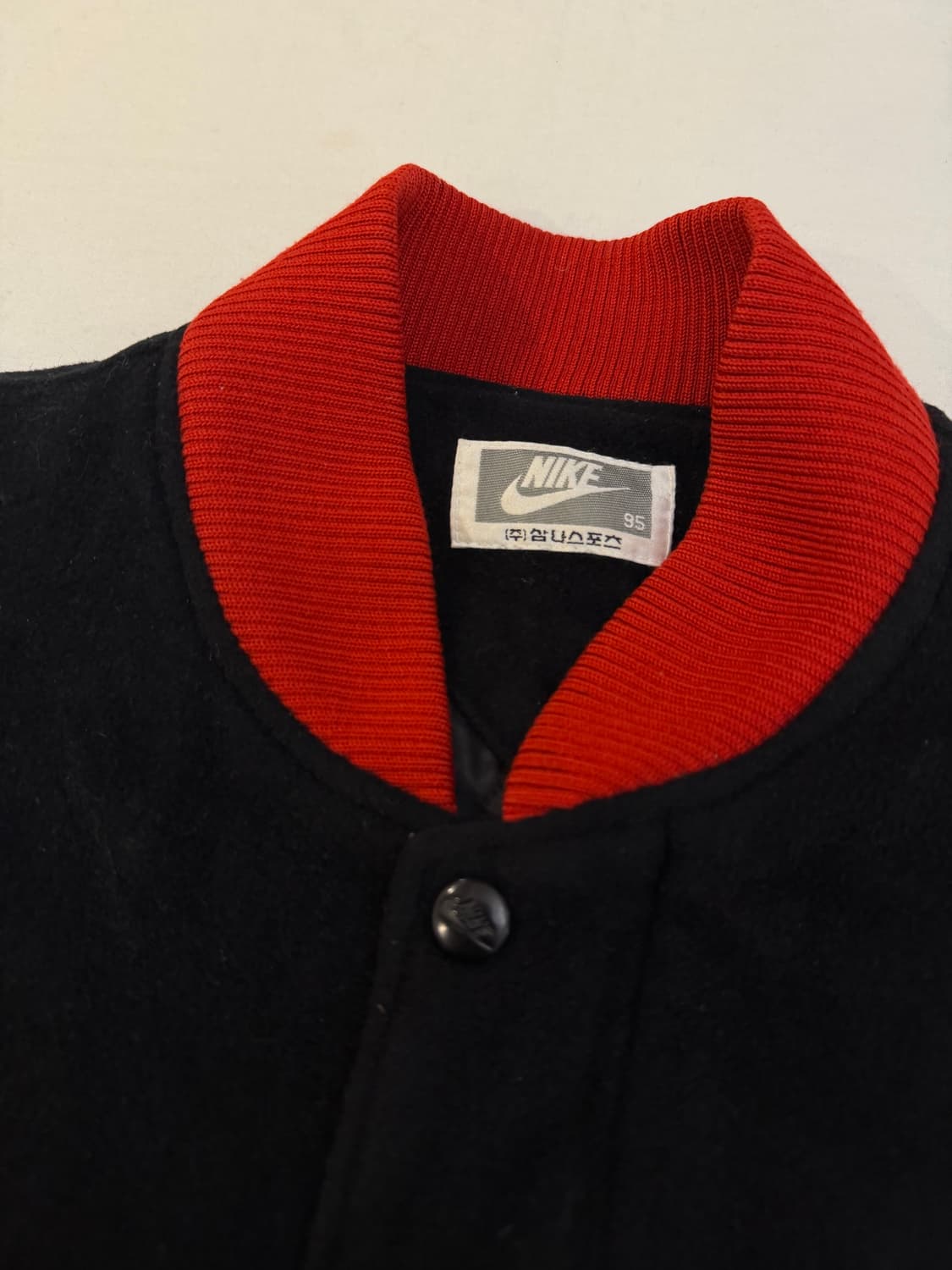 90s 나이키 조던 아카이브 가죽 울 바시티 자켓 상품이미지8