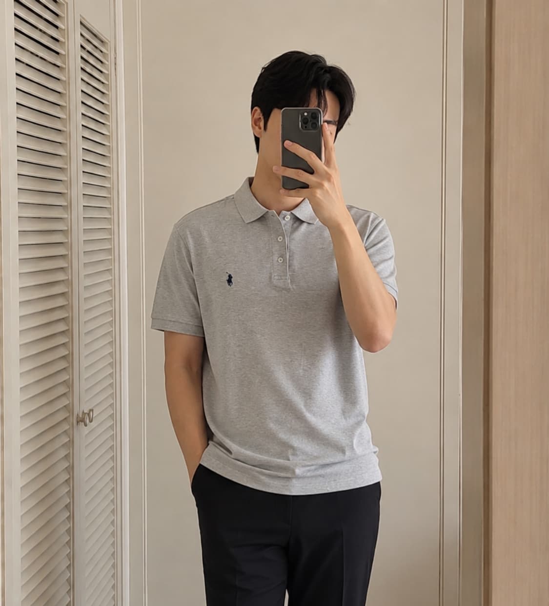 신형 QR 폴로 랄프로렌 그레이 반팔 카라티
 상품이미지4