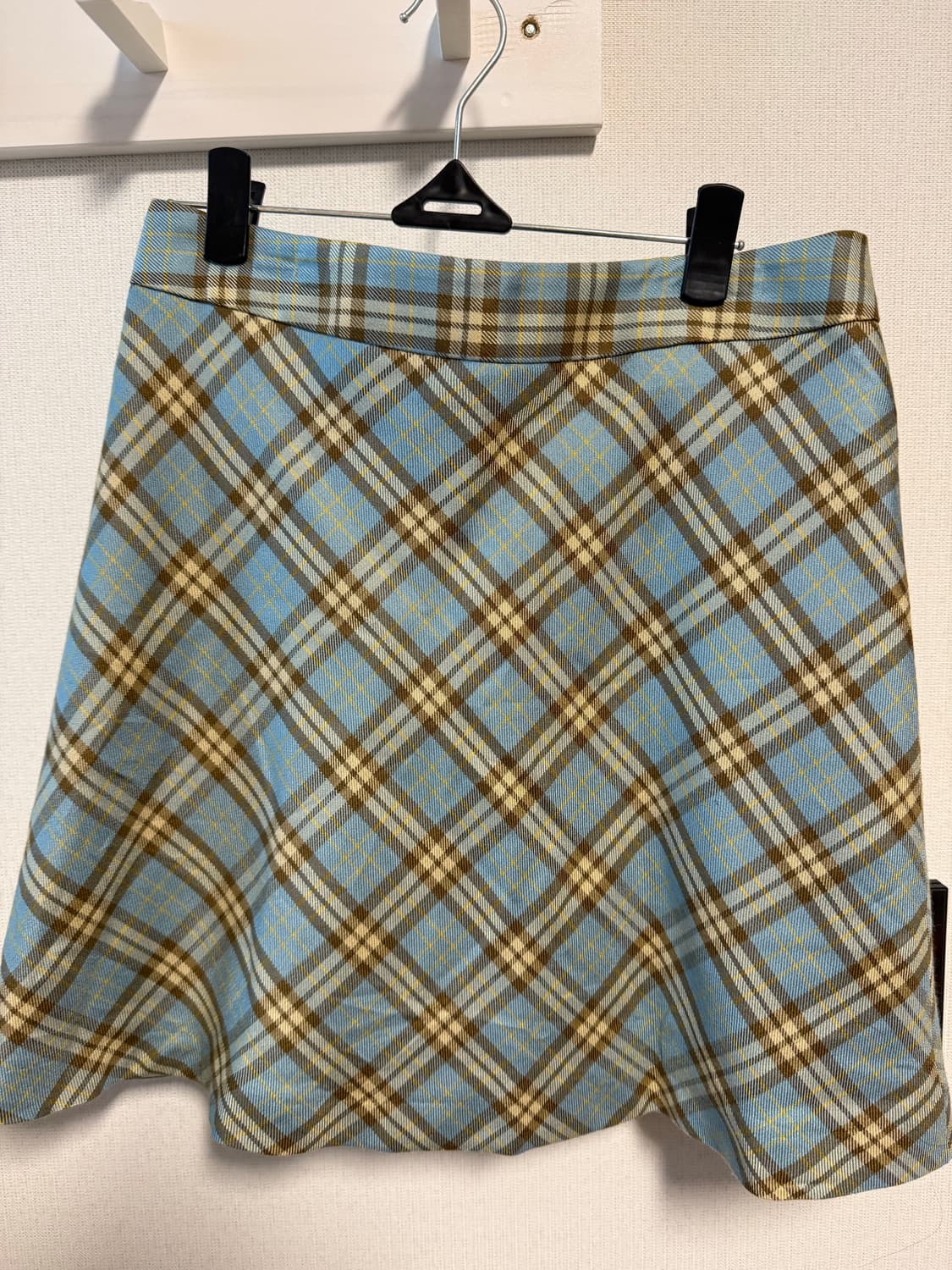 이브스튜디오 체크스커트 민트 상품이미지3